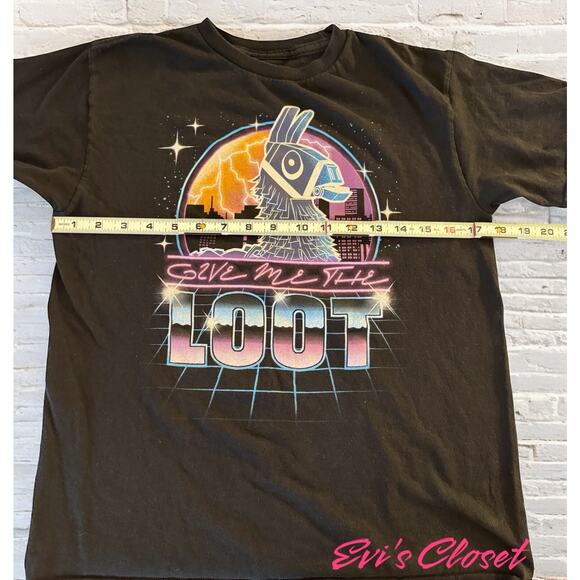 FORTNITE Give Me The Loot T Shirt Size Youth 14/16 Llama Graphic - Picture 4 of 6